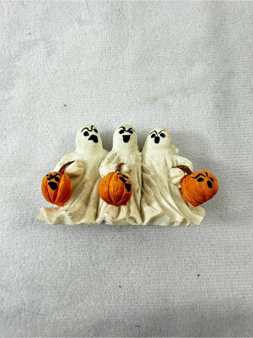 Vintage 90s Haunted Haven Harvest Miniature Halloween Figures Spooky Skull Small